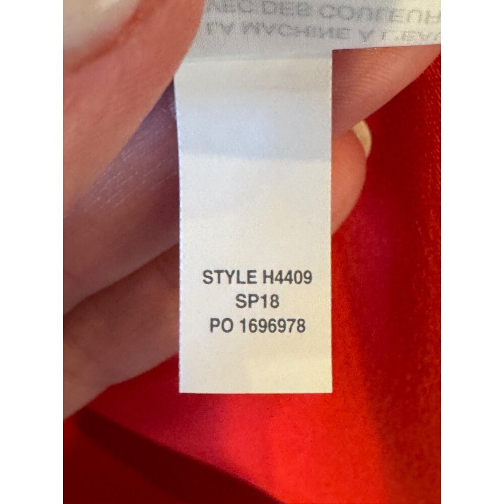 J Crew Shirt Women 00 Petite Red Crepe Lana Tiered Bell Sleeve Blouse NWT Preppy - Picture 14 of 14
